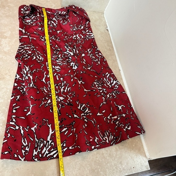 The Limited Red Coral Animal Print Strapless Mini Womens Size 8 Pockets Beach - Picture 11 of 16